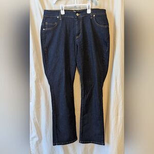 30in SLO Women's Dark Blue Straight Cut Mid Rise Jeans G